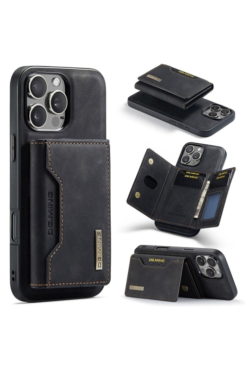 iPhone 16 Pro Case Ming Series 2-in-1 PU Leather Cover with Card