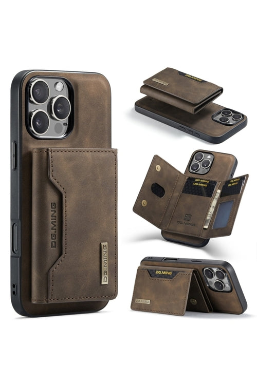 iPhone 16 Pro Case Ming Series 2-in-1 PU Leather Cover with Card