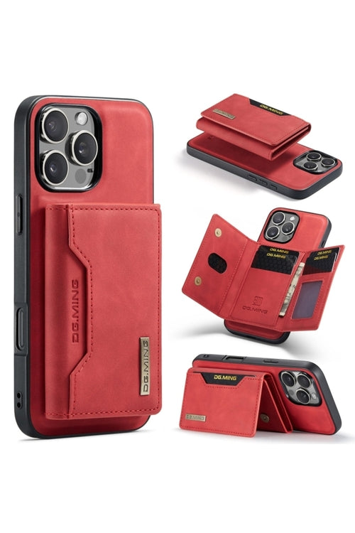 iPhone 16 Pro Case Ming Series 2-in-1 PU Leather Cover with Card